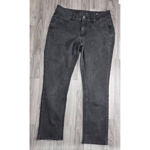 Riders by Lee Women's Straight Leg Jeans - Dark Gray - Picture 1 of 11